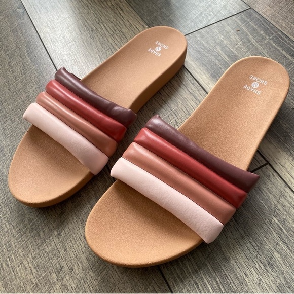 NWOT Shade & Shore Kendra Sandal Pink Beige Purple Retro-looking Slip-on Size 11 - Picture 4 of 13